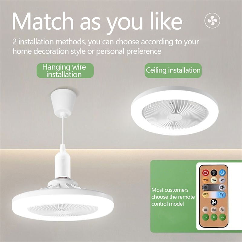 🔥 2-in-1  360 ° Rotating Ceiling Fan Light With Remote Control 😍