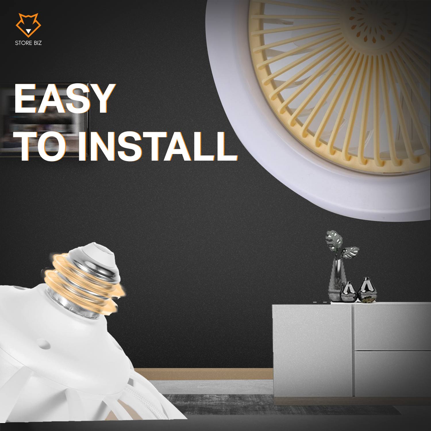 🔥 2-in-1  360 ° Rotating Ceiling Fan Light With Remote Control 😍