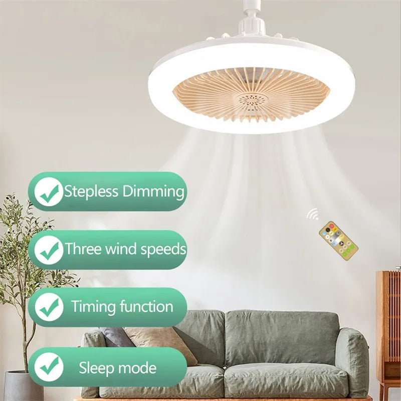 🔥 2-in-1  360 ° Rotating Ceiling Fan Light With Remote Control 😍