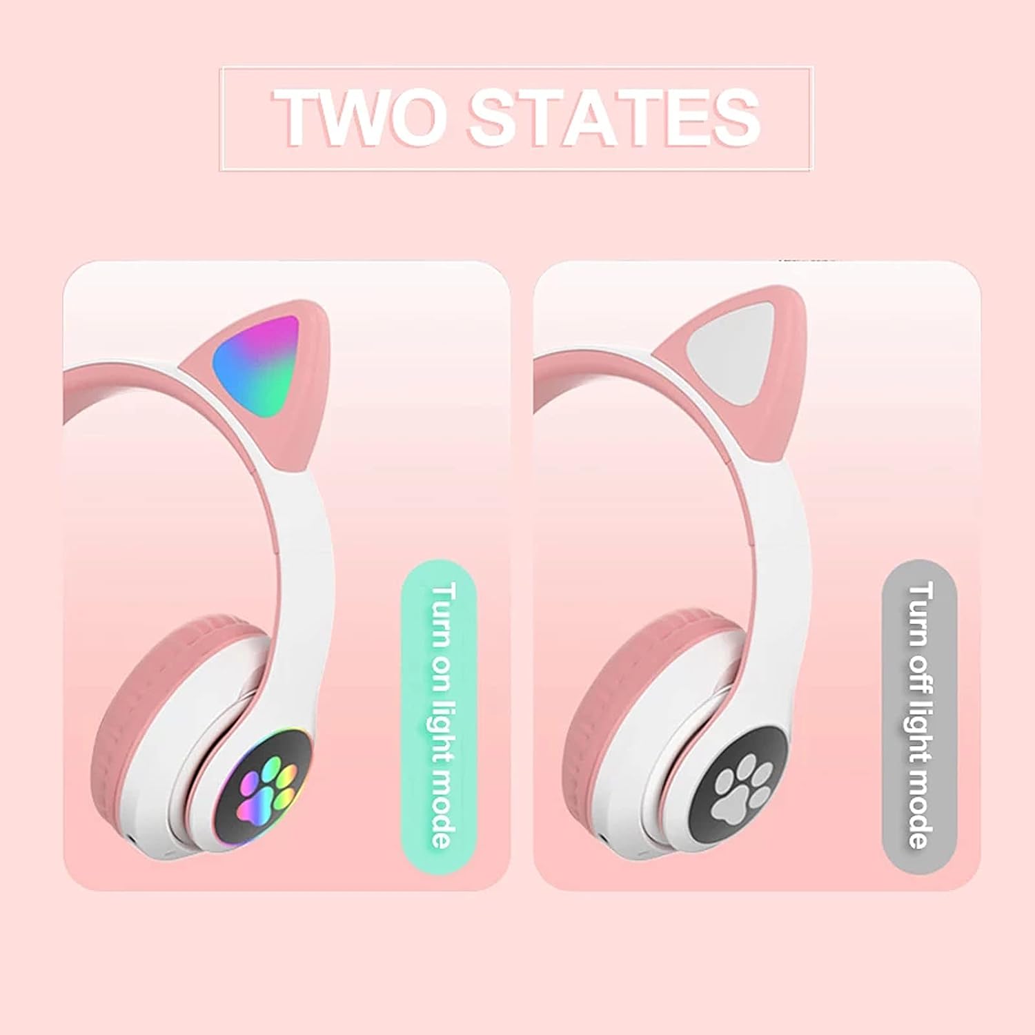 🎧 Wireless Cat Ear Headphones with Mic – Bluetooth, 50% OFF TODAY ONLY! 🐱✨